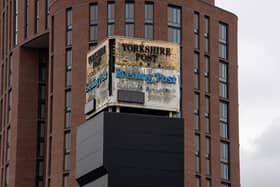 The YEP/ YP Clocktower at the former offices on Wellington Street, Leeds. Photograph by Tony Johnson.