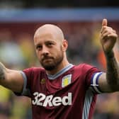 Alan Hutton of Aston Villa applauds the supporters following the Sky Bet Championship game between Aston Villa and Norwich City at Villa Park.