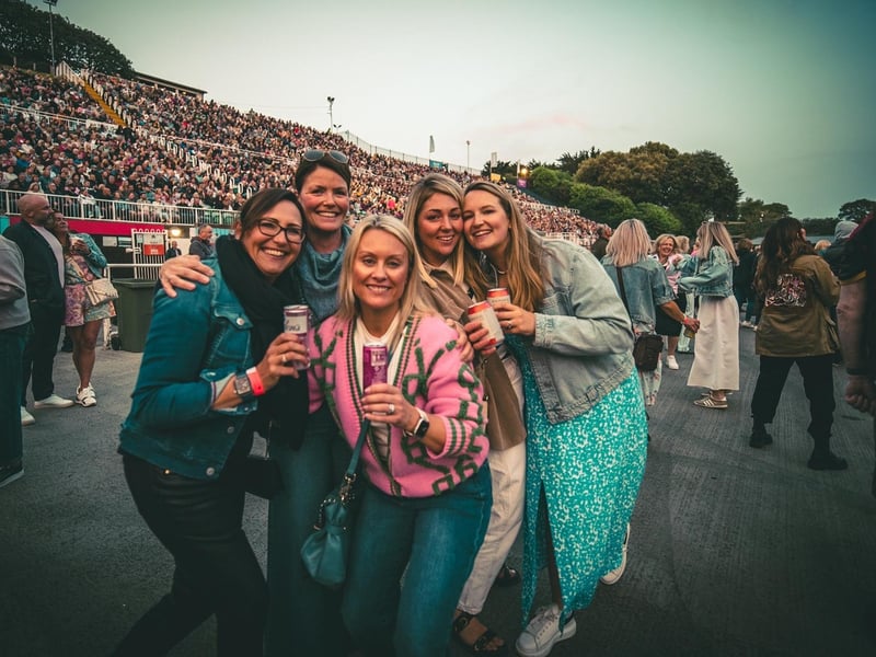 Enjoying refreshments at The Corrs gig. picture: Cuffe & Taylor