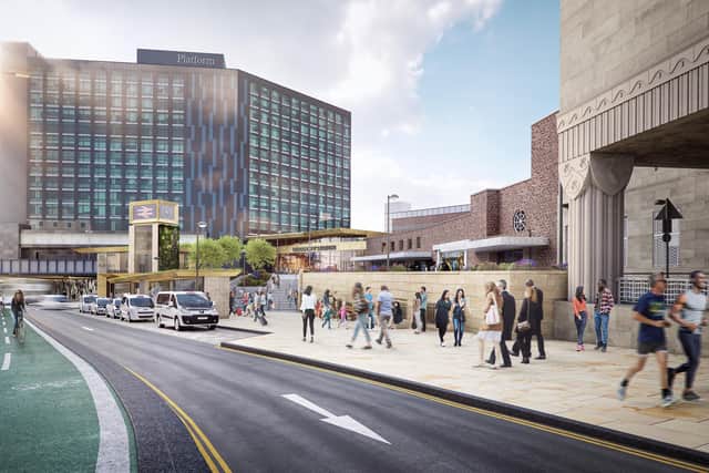 The station taxi rank will eventually be moved to Bishopgate Street.