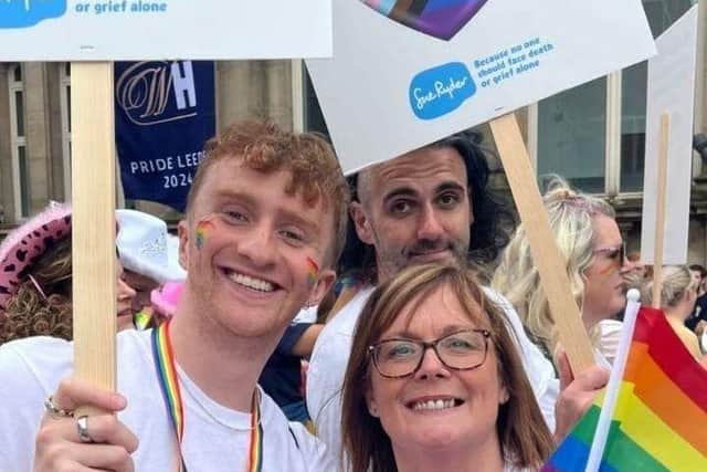 Debbie Thomas and Sue Ryder colleagues attend Leeds Pride 2024
