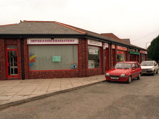 The parade of shops on Otley Old Road pictured in March 1996.
