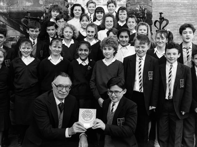 An award is presented to pupils at Morley High. But do you remember what for?