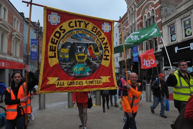 The RMT, that announced there would be further train strikes this week, was out in force.