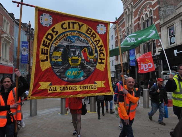 The RMT, that announced there would be further train strikes this week, was out in force.