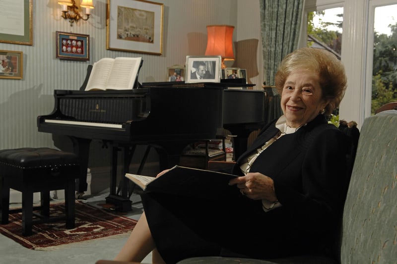 Dame Fanny Waterman DBE received Freedom of Leeds in 2004. She is best known as the founder, chair and artistic director of the Leeds International Piano Competition. She was also president of the Harrogate International Music Festival.