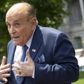 Rudy Giuliani reportedly touched his genitals inappropriately during a scene in the new Borat movie (Getty Images)