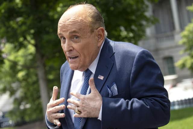 Rudy Giuliani reportedly touched his genitals inappropriately during a scene in the new Borat movie (Getty Images)