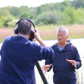Jon Mitchell at one of the locations featuring in a video series produced by Hull Trains