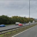 The M1 in Leeds was closed in both directions (Photo: Google)