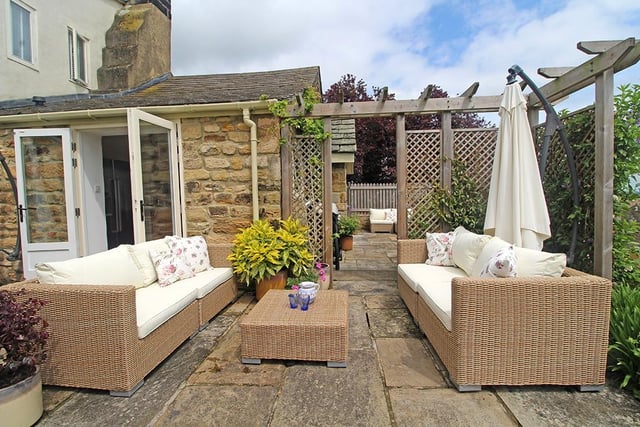 Yorkshire stone terraces provide great dining out or entertaining areas during warmer months.