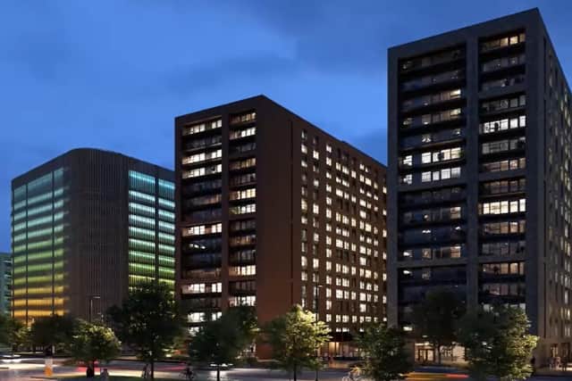 Developers Glenbrook are now set to build two blocks, measuring 19 and 16 storeys respectively, on the car park on Whitehall Road, close to Leeds’ train station.