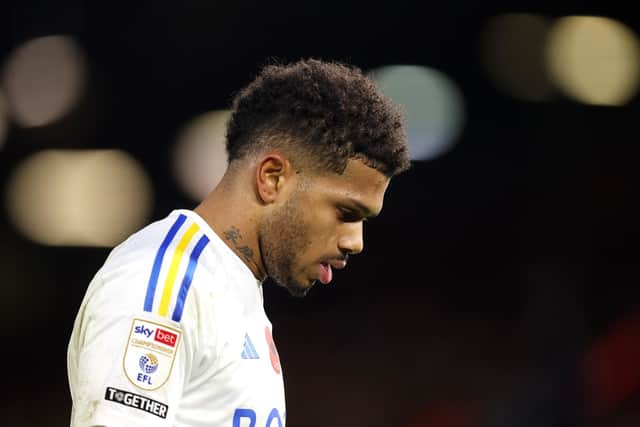 MAJOR DOUBT - Georginio Rutter of Leeds United looks on during the Sky Bet Championship match between Leeds United and Plymouth Argyle at Elland Road on November 11, 2023 in Leeds, England. (Photo by George Wood/Getty Images)