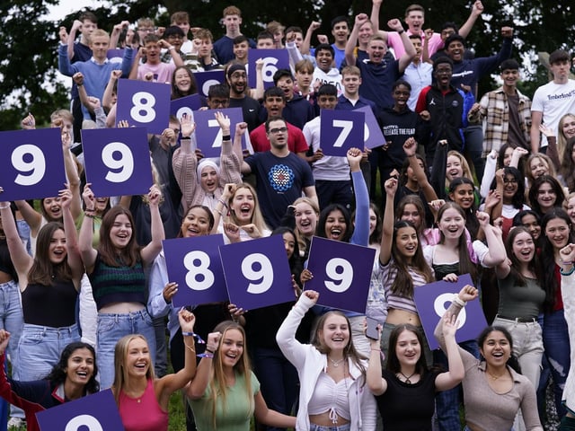 The private, fee-paying school, nicknamed GSAL, is based at Alwoodley Gates on Harrogate Road in Alwoodley. The Times ranked it 127th in the parent school guide. The school offers primary, secondary and post-16 education. It has 2,109 pupils on its roll. Pictured are students celebrating after receiving their GCSE results on August 25, 2022.