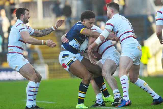 Derrell Olpherts could play in a variety of roles across the backline. Picture by Steve Riding.