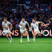 Jake Connor on the attack for Leeds Rhinos at Wakefield Trinity. The sides seem destined for more huge games over the next few seasons. Picture by Alex Whitehead/SWpix.com.