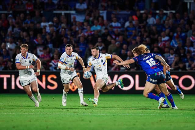 Jake Connor on the attack for Leeds Rhinos at Wakefield Trinity. The sides seem destined for more huge games over the next few seasons. Picture by Alex Whitehead/SWpix.com.