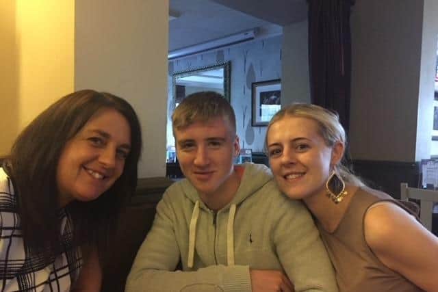 Daniel Long, pictured with mum Emma and sister Chelsea
