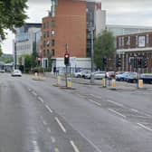 North Street, Leeds city centre, which was closed following a crash (Photo: Google)