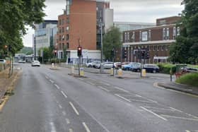 North Street, Leeds city centre, which was closed following a crash (Photo: Google)