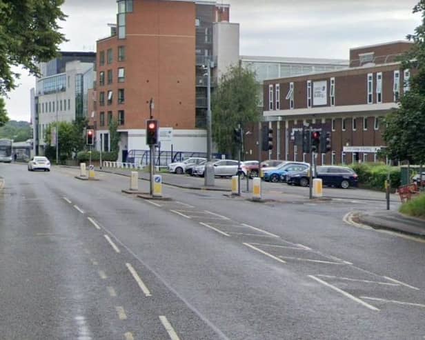 North Street, Leeds city centre, which was closed following a crash (Photo: Google)