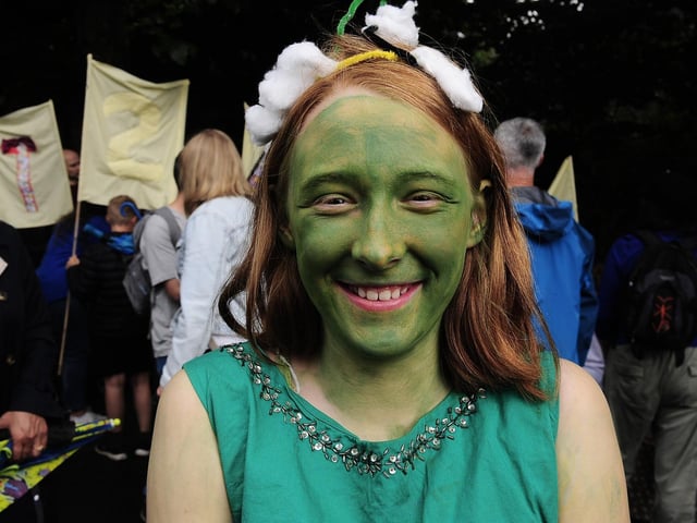 On the green team...Martha Waddell, 11 of Beecroft Primary School. (pic by Steve Riding)