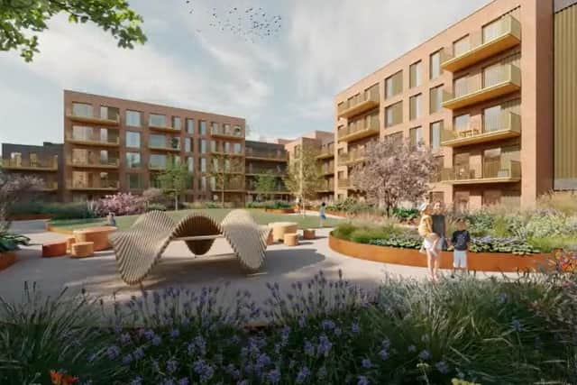 An artist's impression indicating how the proposed scheme would look. Picture from Leeds City Council/Youtube.