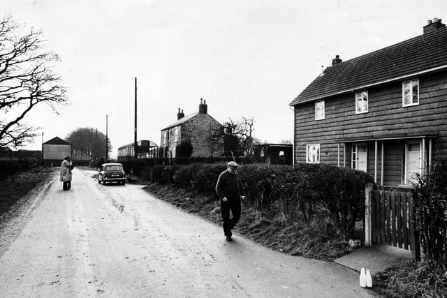 Residents living in the tiny community of Wothersome near Wetherby were unhappy after hearing when their hamlet merged with Leeds under local government reorganisation, they were in for a 70 per cent rate rise, with nothing to show for it. Pictured in March 1974.