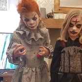 Joanne Cawood: "My son and daughter. Pennywise and a Zombie Bride."