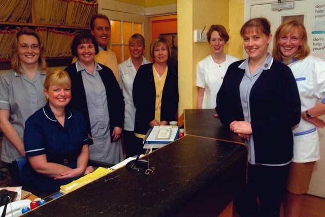 Staff at the Dental Surgery in Guiseley pictured in January 2003.