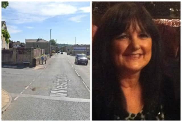 The rider of the mobility scooter has been named by police as 65-year-old Angela Carney. Pictures: Google/WYP