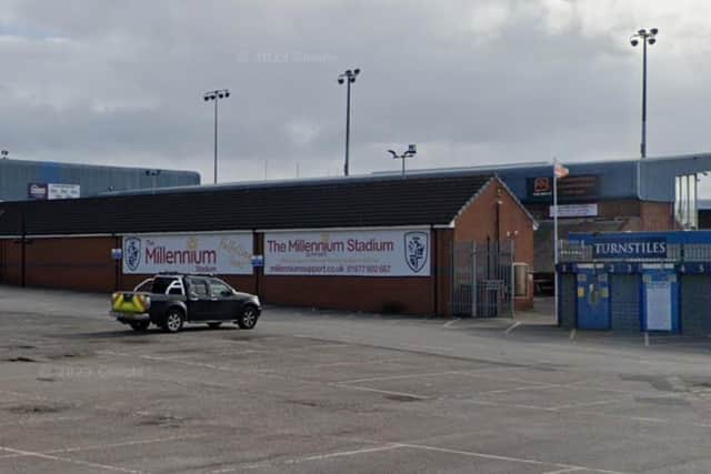 Millennium Stadium, on Post Office Road, Featherstone. Google image.