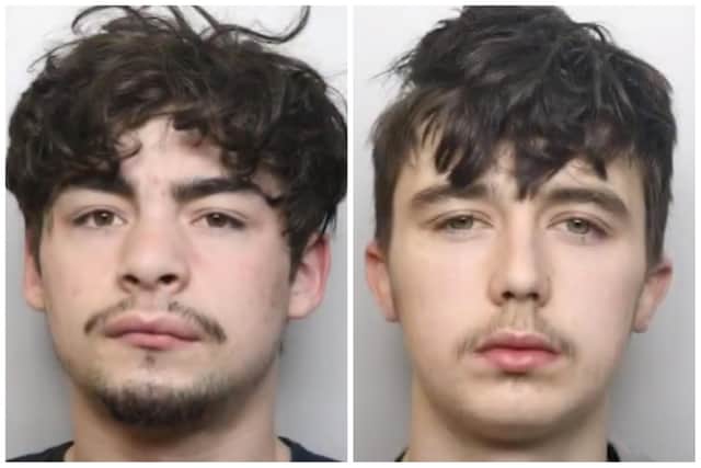 Samuel (left) and Jerry Hanrahan were both jailed at Leeds Crown Court today. (pics by WYP)