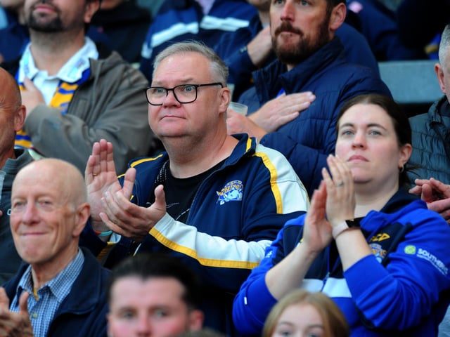 Rhinos fans in the full house at Headingley.