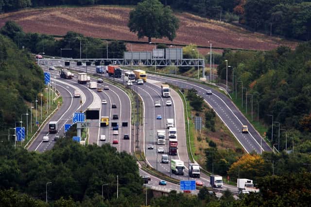The M62 closures stretch from Huddersfield to Brighouse.