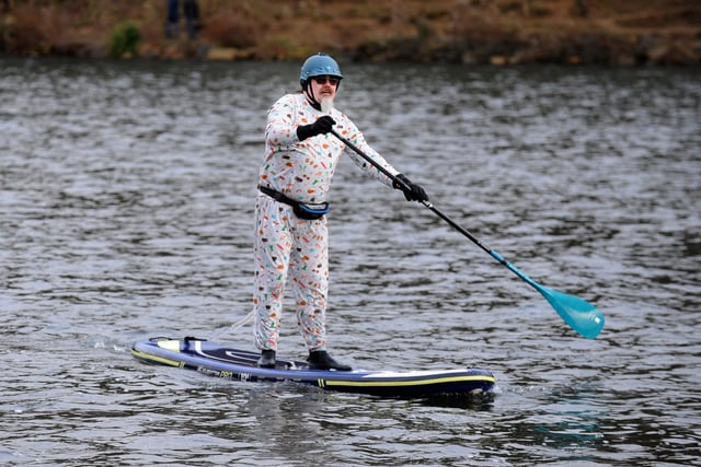 Phil Asquith, of Wakefield, pictured on the lake.