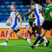 Lachie Miller scored Leeds Rhinos' sixth and final try in their 34-6 win at Huddersfield Giants. Picture by Allan McKenzie/SWpix.com.