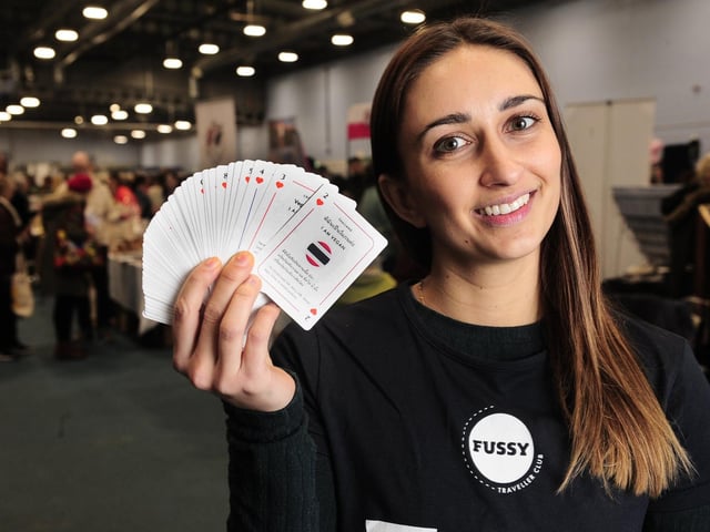 Keri Bailey of the Fussy Travellers Club, demonstrated the items that vegans cannot eat in 52 different countries using playing cards.