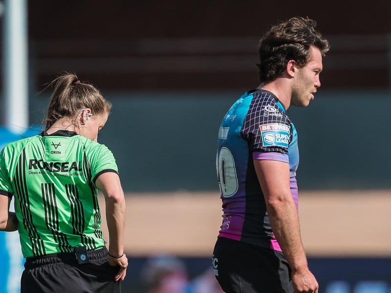 Referee Tara Jones is pictured sending off Hull's Yusuf Aydin during Sunday's defeat at Bradford Bulls. Here's all the charges and penalty points issued after Betfred Super League round 11.