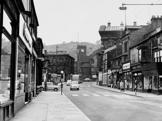 Todmorden town centre pictured in July 1961.