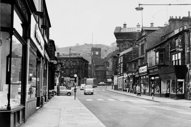Todmorden town centre pictured in July 1961.