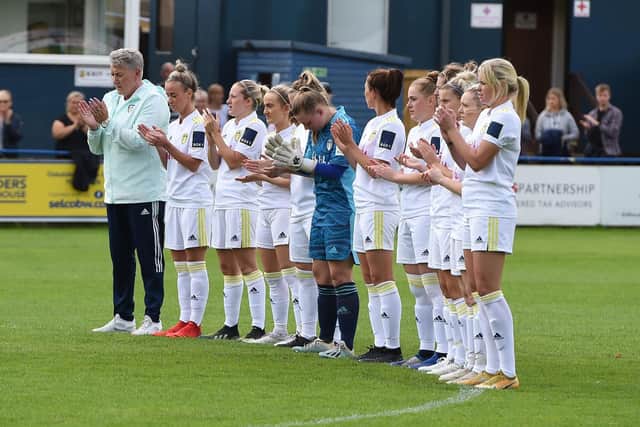 Leeds United Women ahead of kick off at Tadcaster Albion. Pic: LUFC.
