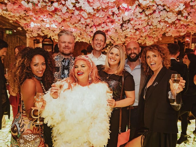 Siobhan Murphy and Amy Wilson of BBC Interior Design Masters with guests