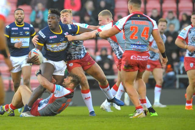 The new YEP Jury reckon Justin Sangare will be an excellent signing for Rhinos. Picture by Steve Riding.
