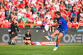 Tyson Smoothy kicks a conversion for Wakefield Trinity during last week's win at Hull KR. Picture by Allan McKenzie/SWpix.com.