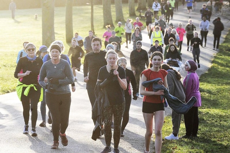 A sea of runners takes over the north Leeds park for the weekly event, which always sees a high turnout in the new year.