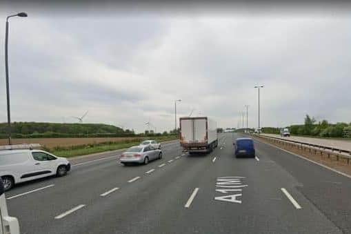 The A1 was closed in both directions following the crash on Wednesday evening.