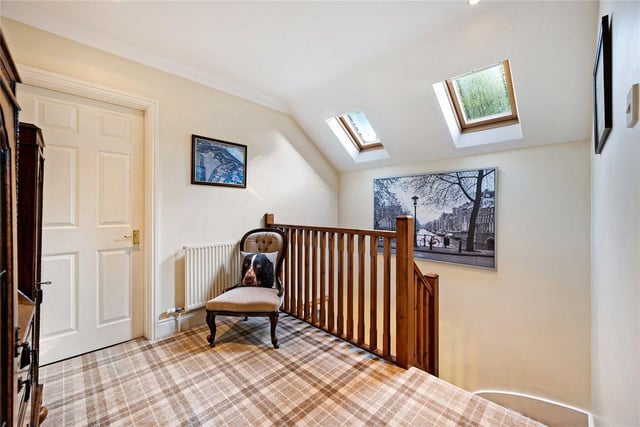 To the first floor is a central landing with Velux rooflights flooding the space with natural daylight.