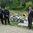 Coun Mohammed Rafique, right, with members of Leeds City Council's new serious environmental crime unit. Picture: Local Democracy Reporting Service