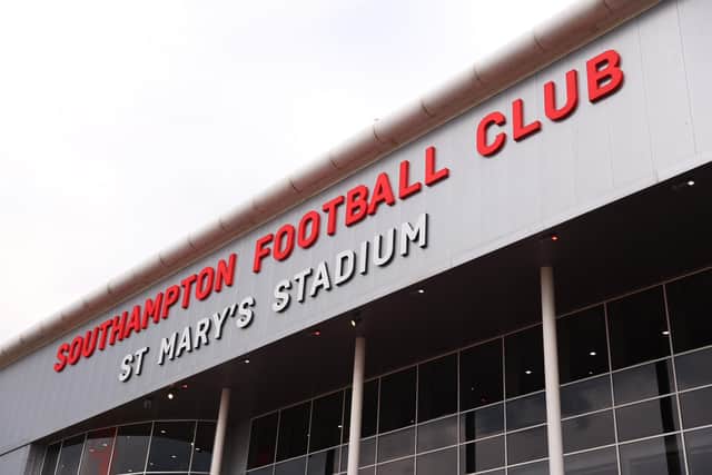 SOUTHAMPTON, ENGLAND - MAY 17: A general view outside the stadium prior to the Premier League match between Southampton and Liverpool at St Mary's Stadium on May 17, 2022 in Southampton, England. (Photo by Clive Rose/Getty Images)